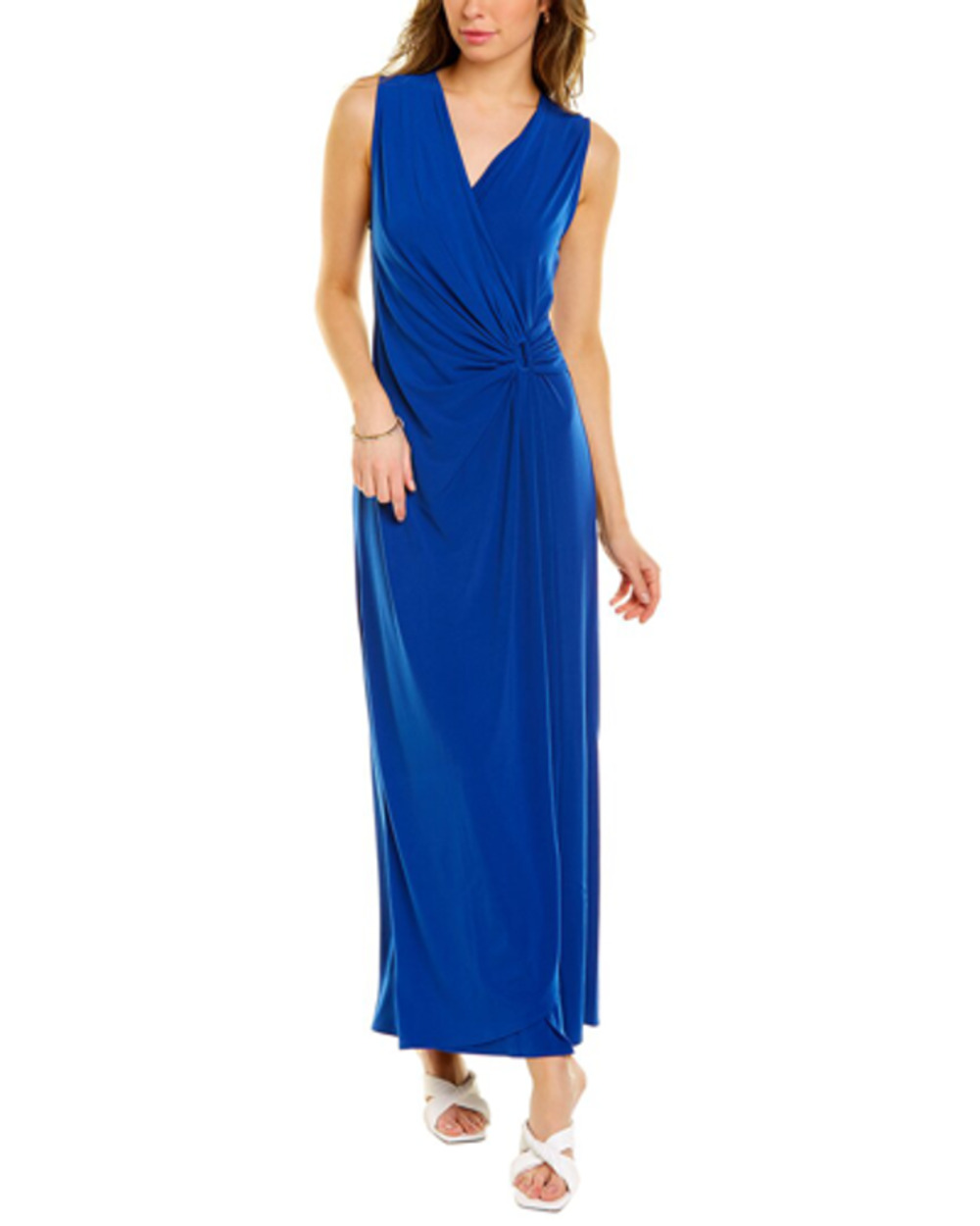 Tommy Bahama Clara Faux Wrap Maxi Dress Womens S Blue Surplice V-Neck Sleeveless
